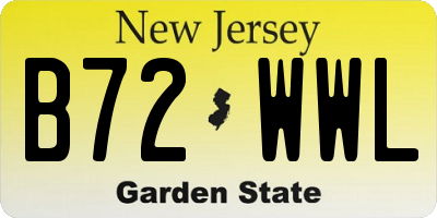 NJ license plate B72WWL