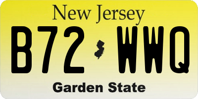 NJ license plate B72WWQ