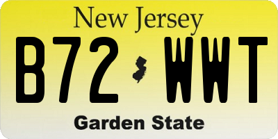 NJ license plate B72WWT