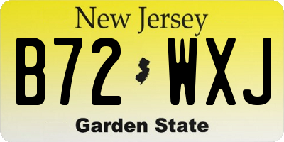 NJ license plate B72WXJ