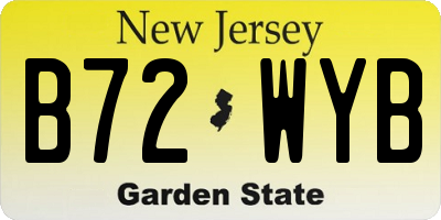 NJ license plate B72WYB