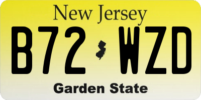 NJ license plate B72WZD