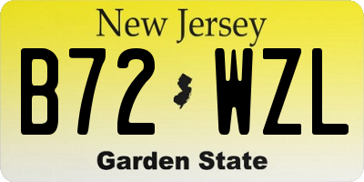 NJ license plate B72WZL