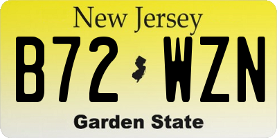 NJ license plate B72WZN