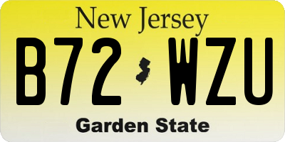 NJ license plate B72WZU