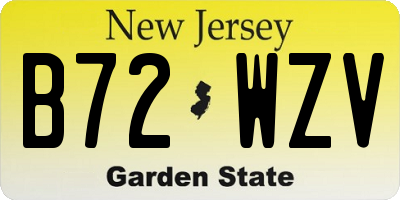 NJ license plate B72WZV