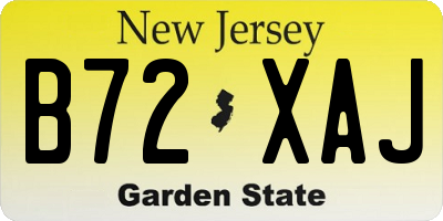 NJ license plate B72XAJ