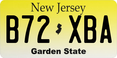 NJ license plate B72XBA