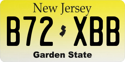 NJ license plate B72XBB