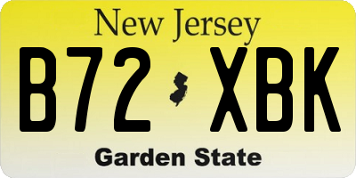 NJ license plate B72XBK