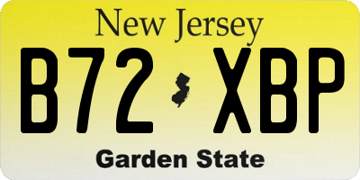 NJ license plate B72XBP