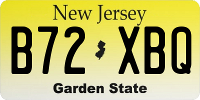 NJ license plate B72XBQ