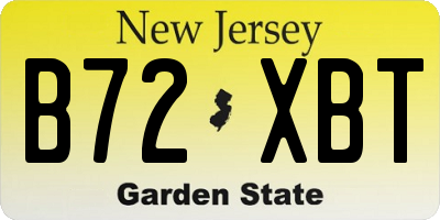 NJ license plate B72XBT