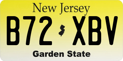 NJ license plate B72XBV