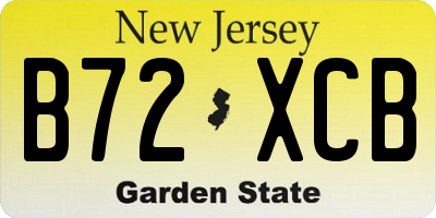 NJ license plate B72XCB