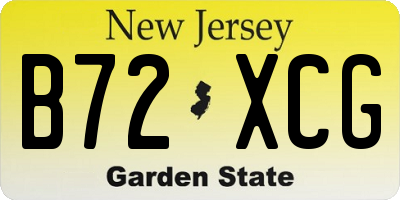 NJ license plate B72XCG