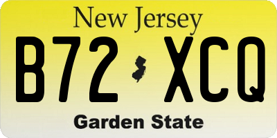 NJ license plate B72XCQ