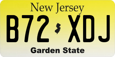 NJ license plate B72XDJ