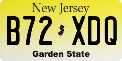 NJ license plate B72XDQ