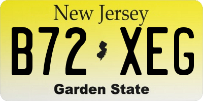 NJ license plate B72XEG