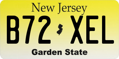 NJ license plate B72XEL