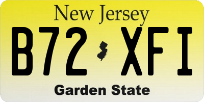 NJ license plate B72XFI