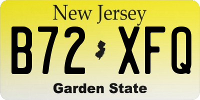 NJ license plate B72XFQ