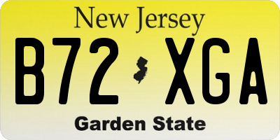 NJ license plate B72XGA