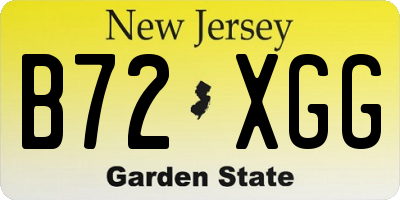NJ license plate B72XGG