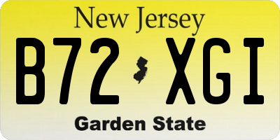 NJ license plate B72XGI