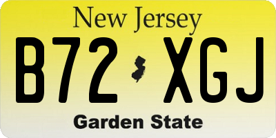 NJ license plate B72XGJ