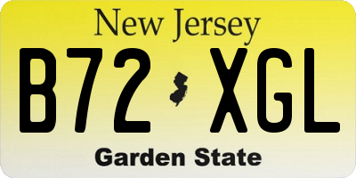 NJ license plate B72XGL