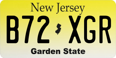 NJ license plate B72XGR