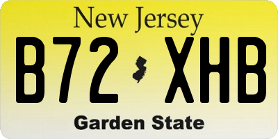 NJ license plate B72XHB