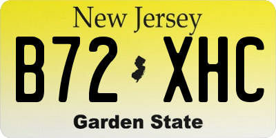 NJ license plate B72XHC