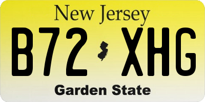 NJ license plate B72XHG