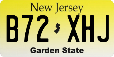 NJ license plate B72XHJ