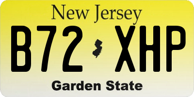 NJ license plate B72XHP