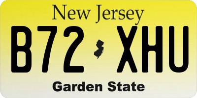 NJ license plate B72XHU