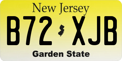 NJ license plate B72XJB