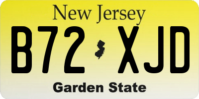 NJ license plate B72XJD
