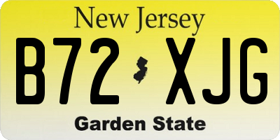 NJ license plate B72XJG