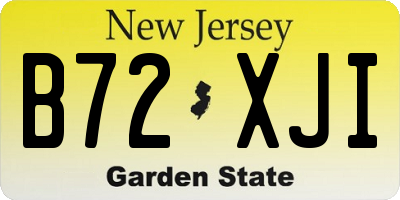 NJ license plate B72XJI