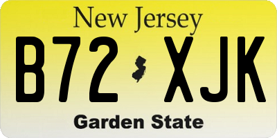 NJ license plate B72XJK