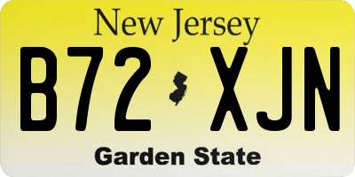 NJ license plate B72XJN