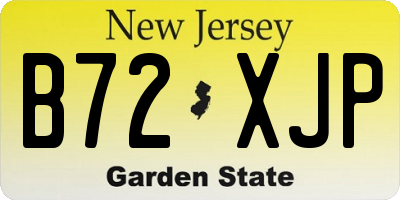 NJ license plate B72XJP