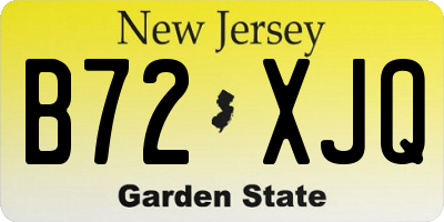 NJ license plate B72XJQ