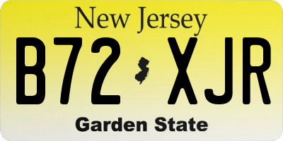 NJ license plate B72XJR