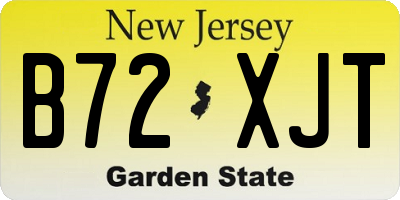 NJ license plate B72XJT