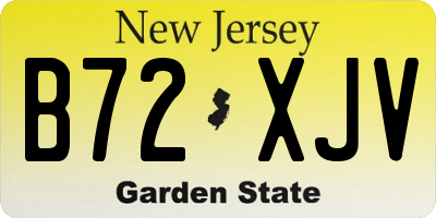 NJ license plate B72XJV